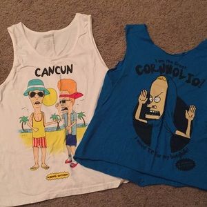 Rue21 Tops - Bundle of Beavis and Butthead tanks Rue21 Tops - Bundle of Beavis and Butthead tanks